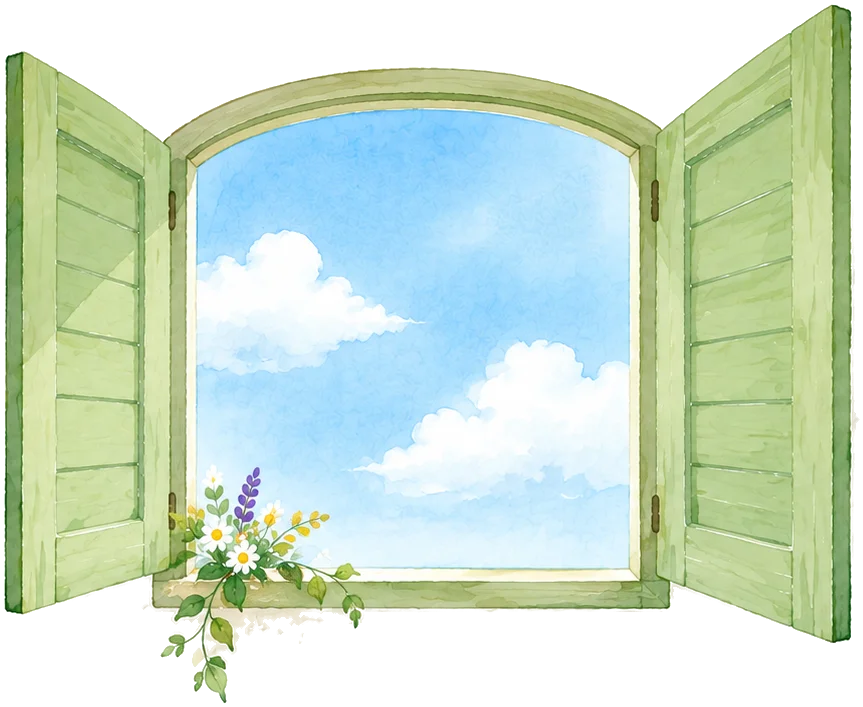 開いた窓